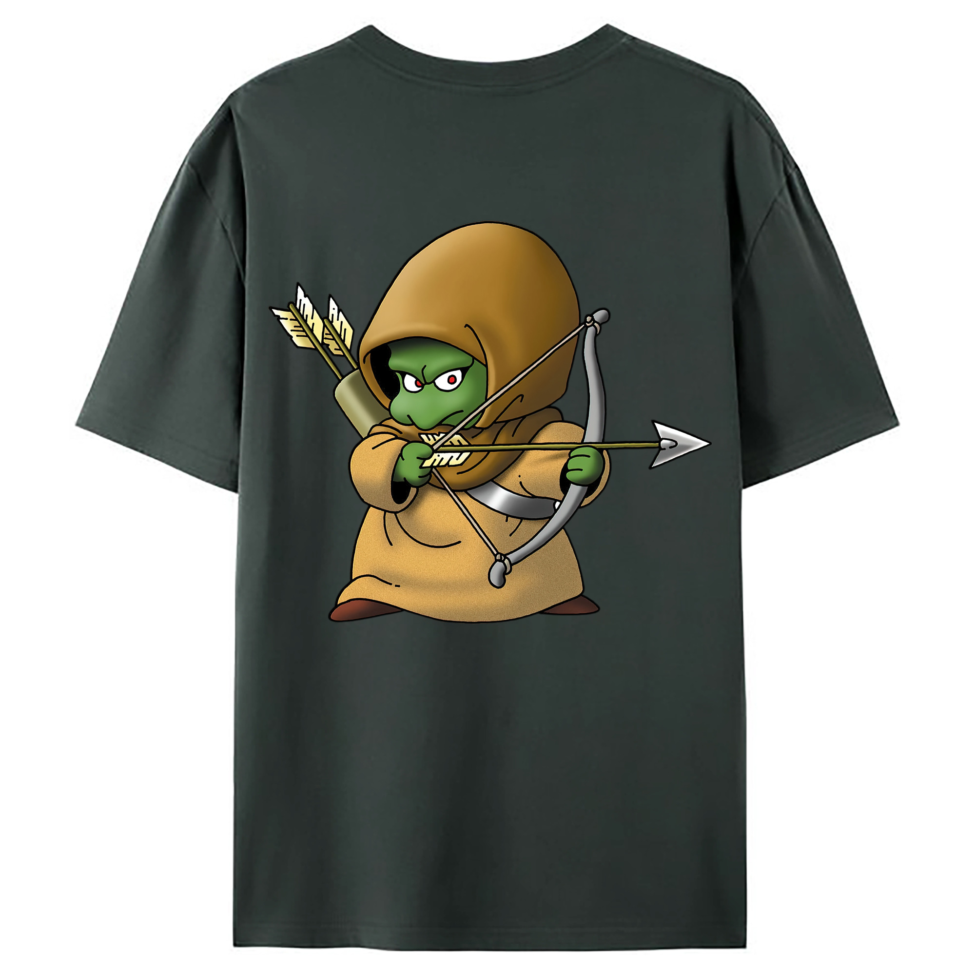 （画像用） ドラゴンクエスト Doragon Kuesuto Dragon Quest 綿100％ メンズ半袖Tシャツ（バックプリント） 通気性